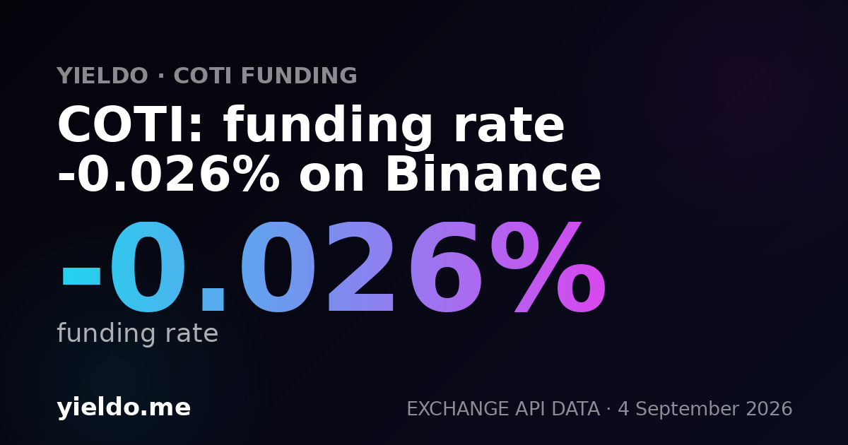 COTI: funding rate -0.017% on KuCoin