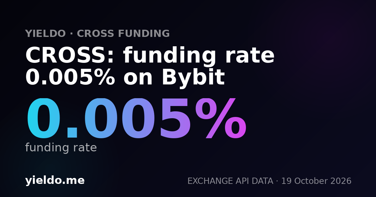 CROSS: funding rate 0.005% on Bybit