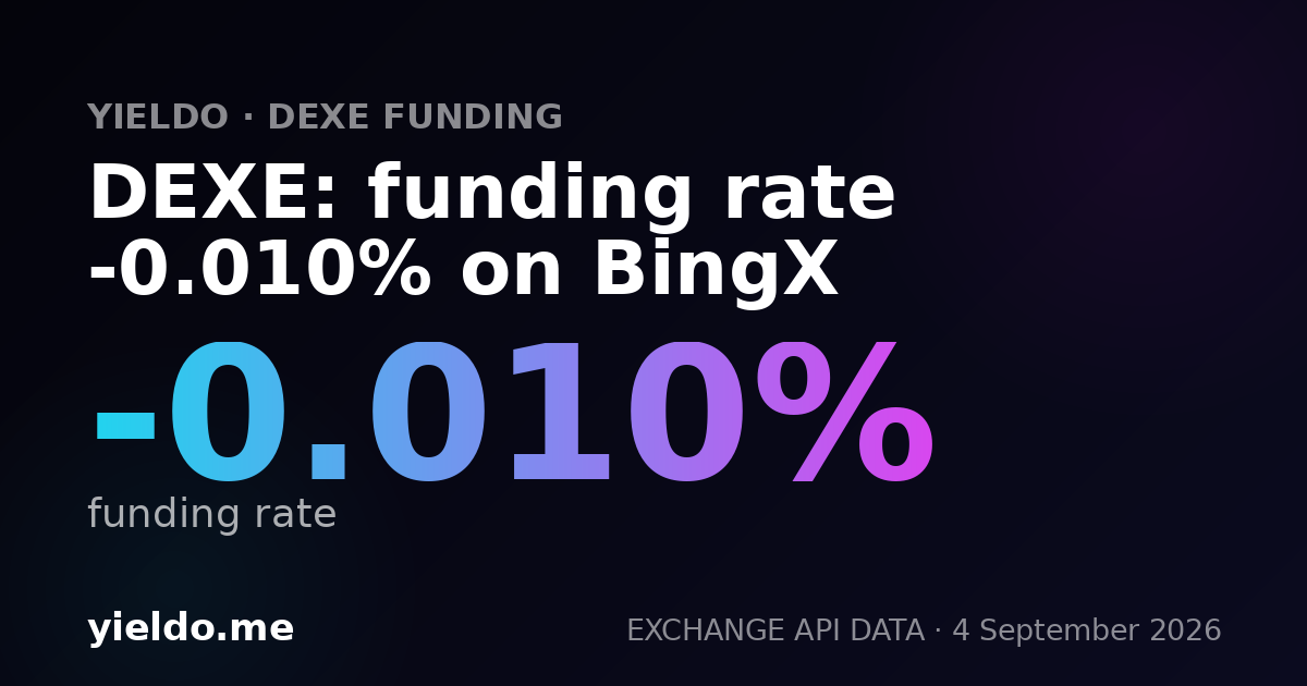 DEXE: funding rate 0.005% on Bybit
