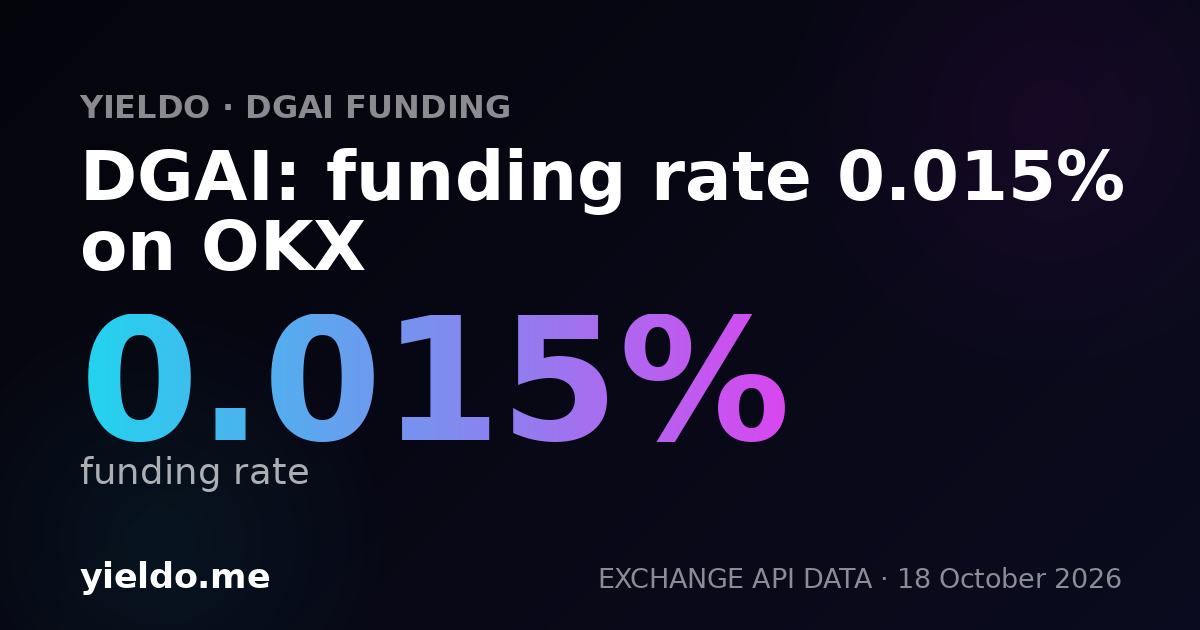 DGAI: funding rate 0.005% on Bybit