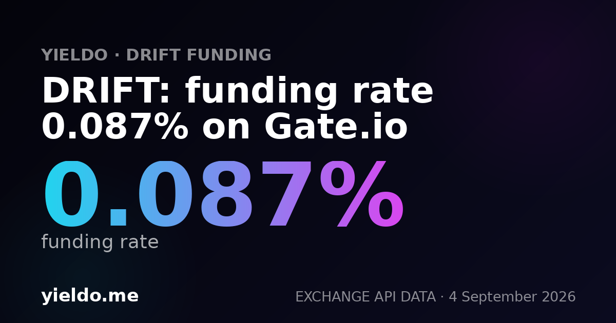 DRIFT: funding rate 0.005% on Binance