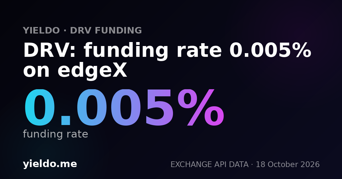 DRV: funding rate 0.005% on edgeX
