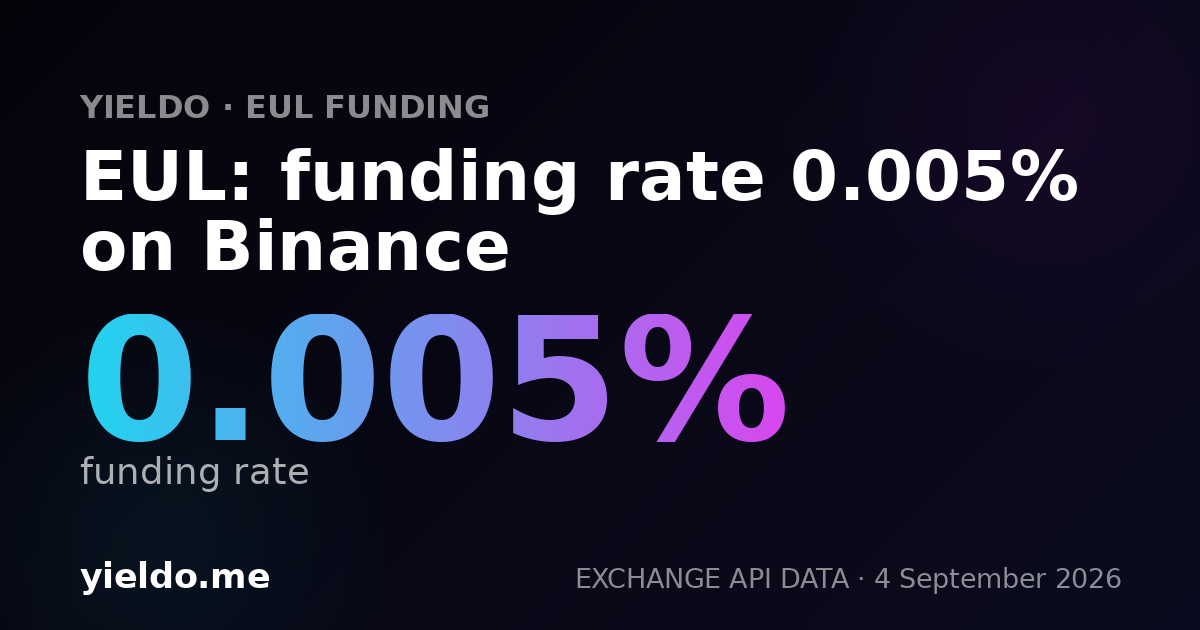 EUL: funding rate 0.005% on Binance