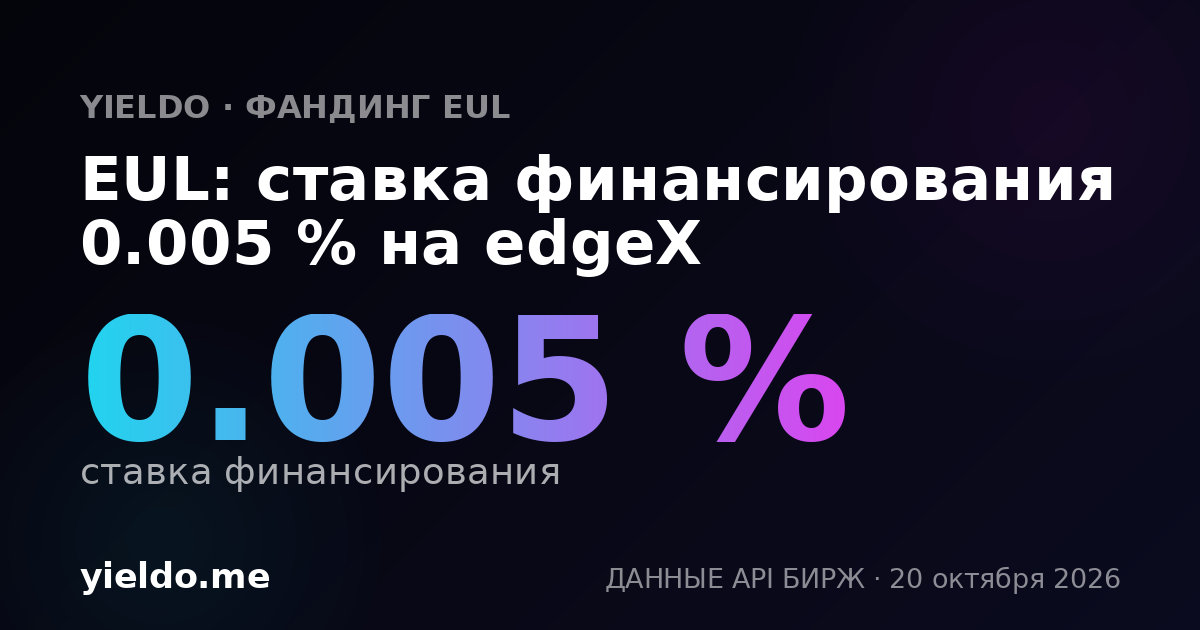 EUL: ставка финансирования 0.005 % на edgeX