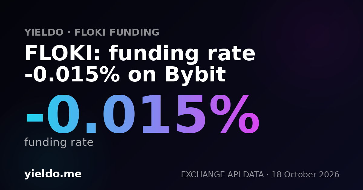 FLOKI: funding rate -0.018% on Binance