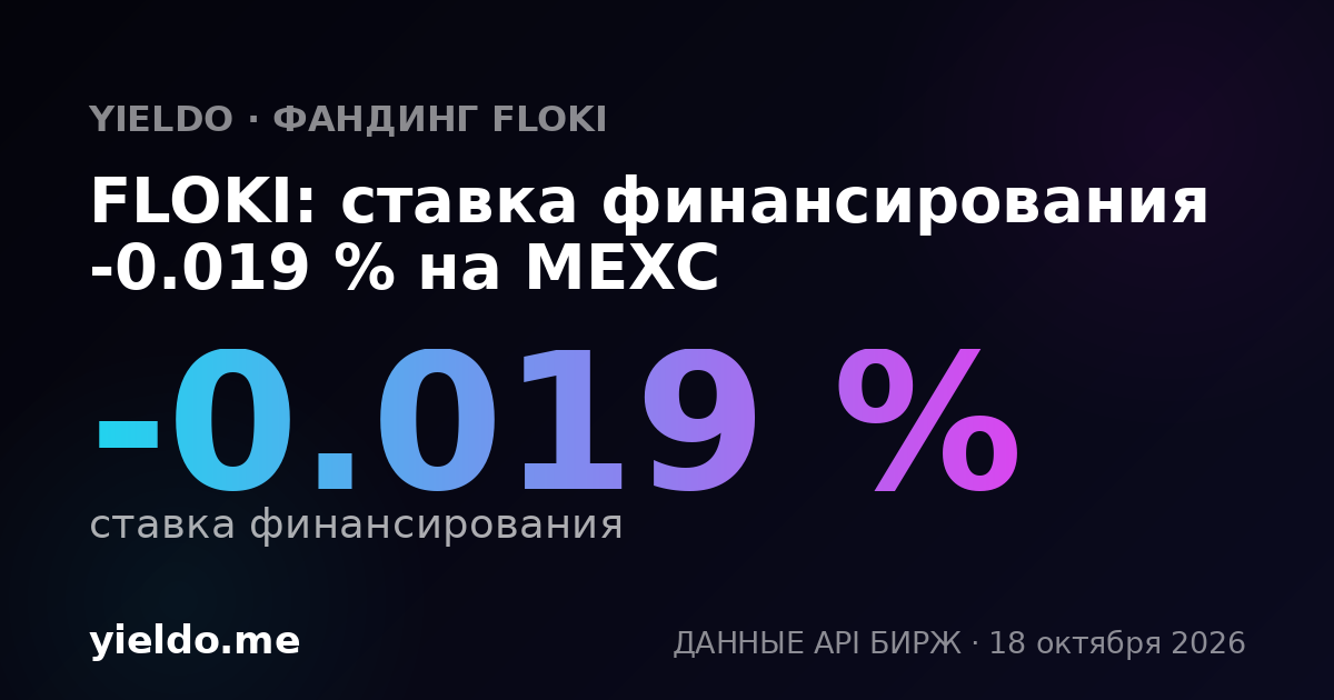 FLOKI: ставка финансирования -0.016 % на Binance