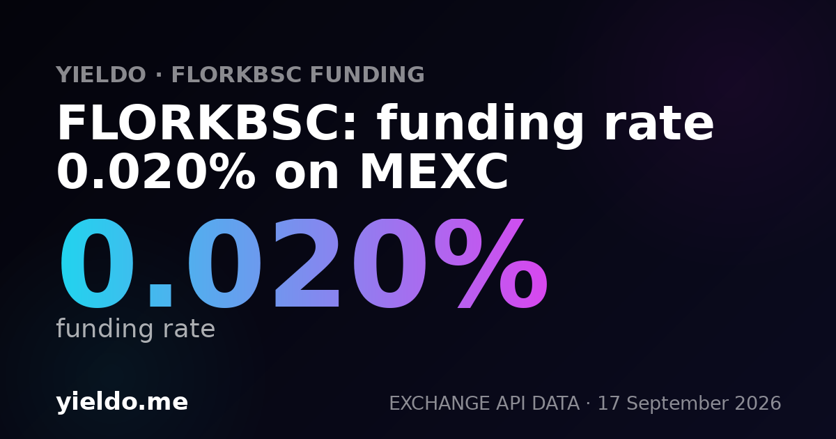 FLORKBSC: funding rate 0.020% on BingX