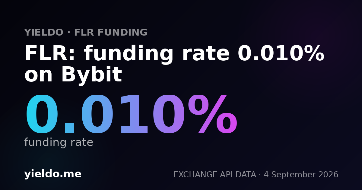 FLR: funding rate 0.010% on Bybit