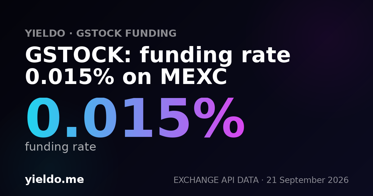 GSTOCK: funding rate 0.015% on MEXC