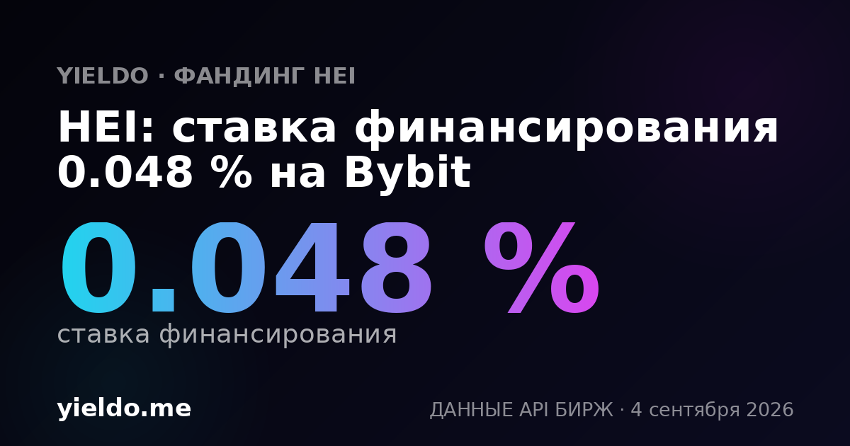 HEI: ставка финансирования 0.049 % на Bybit