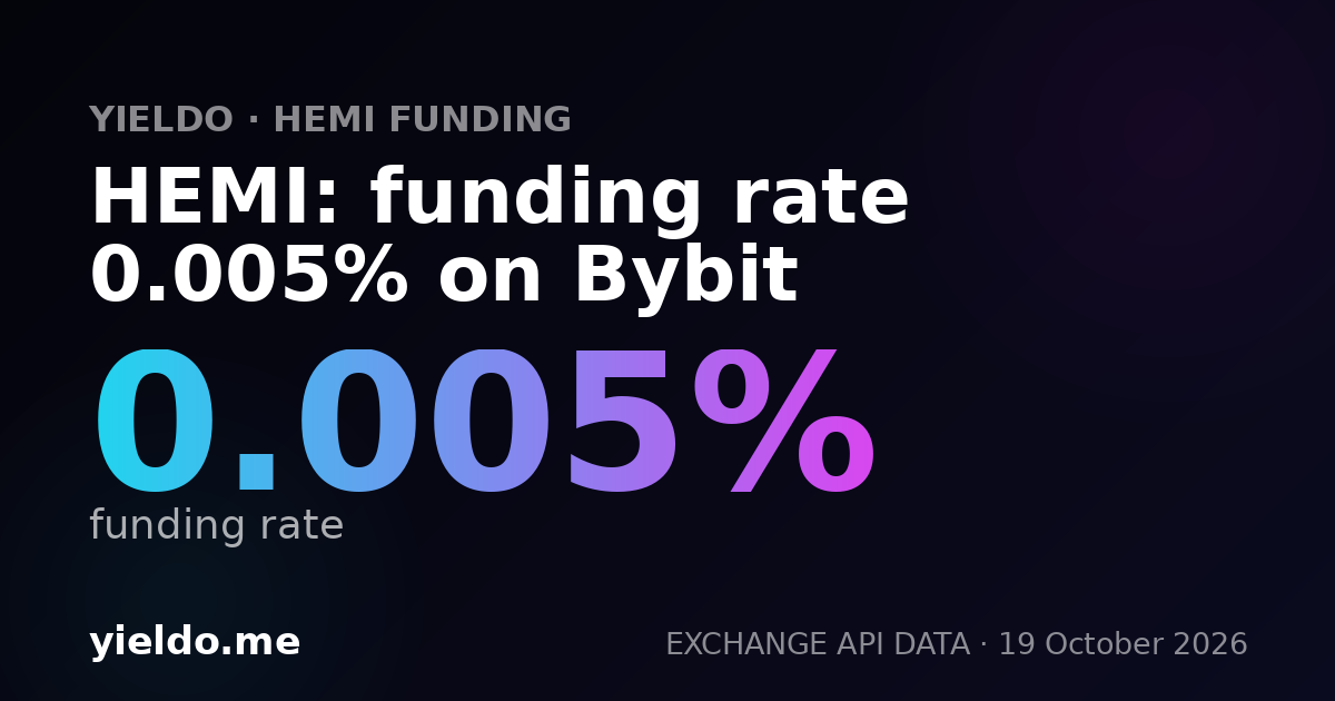 HEMI: funding rate 0.005% on Bybit