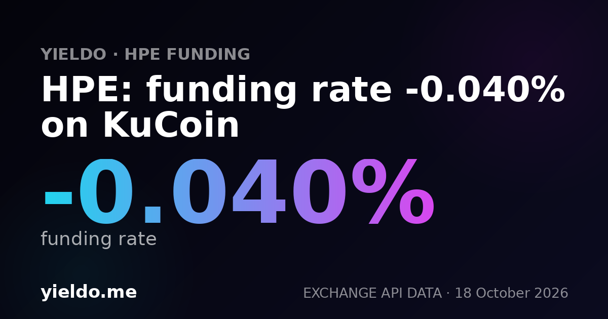 HPE: funding rate -0.058% on KuCoin