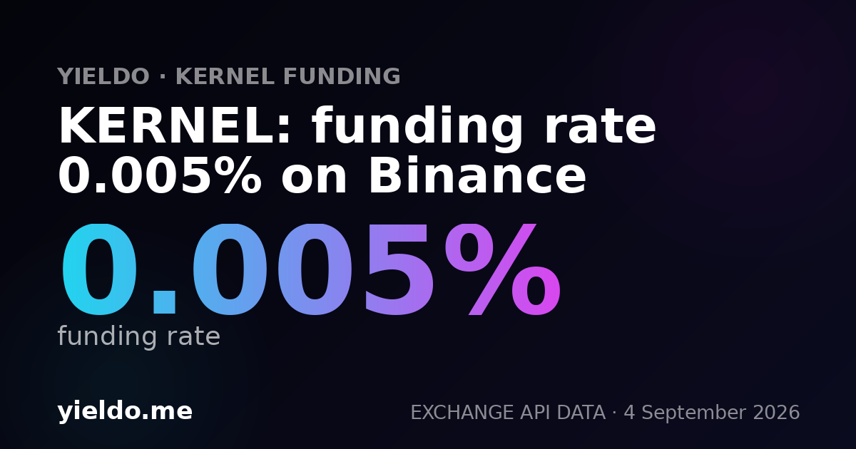 KERNEL: funding rate 0.005% on Binance