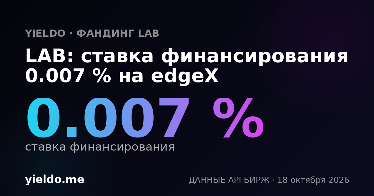 LAB: ставка финансирования 0.007 % на edgeX