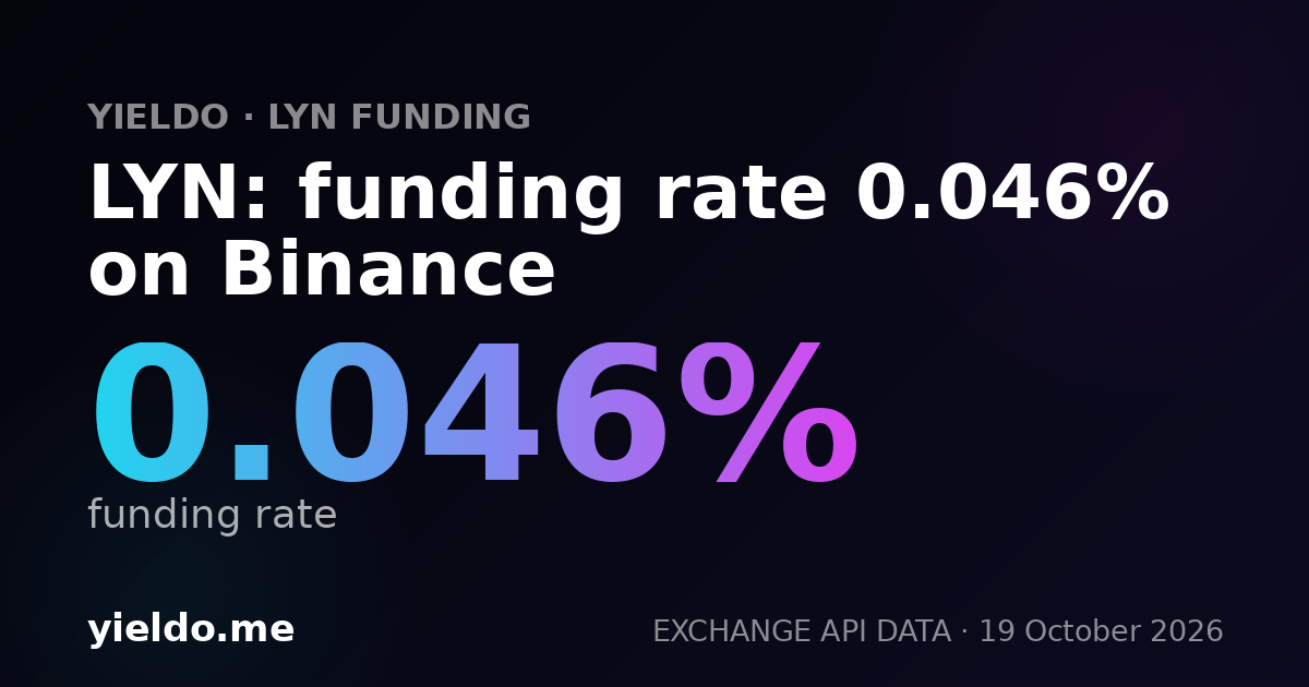 LYN: funding rate 0.030% on Binance