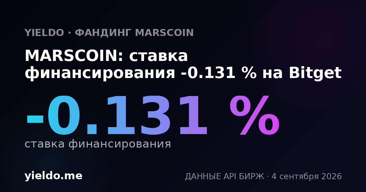 MARSCOIN: ставка финансирования 0.005 % на MEXC