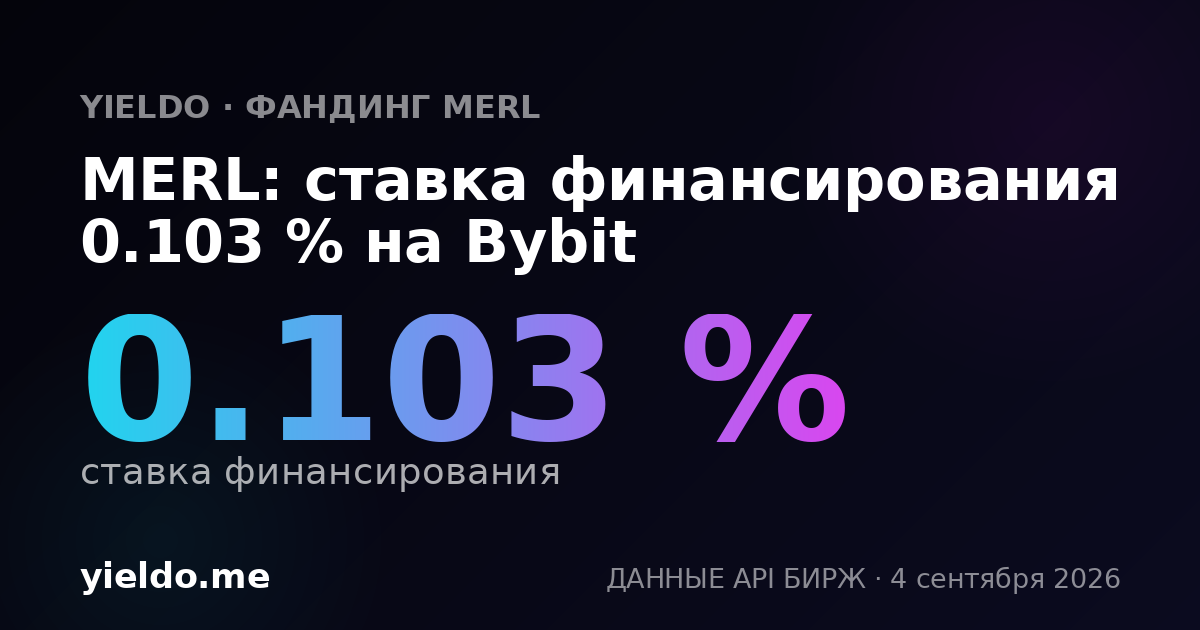 MERL: ставка финансирования 0.109 % на Bybit