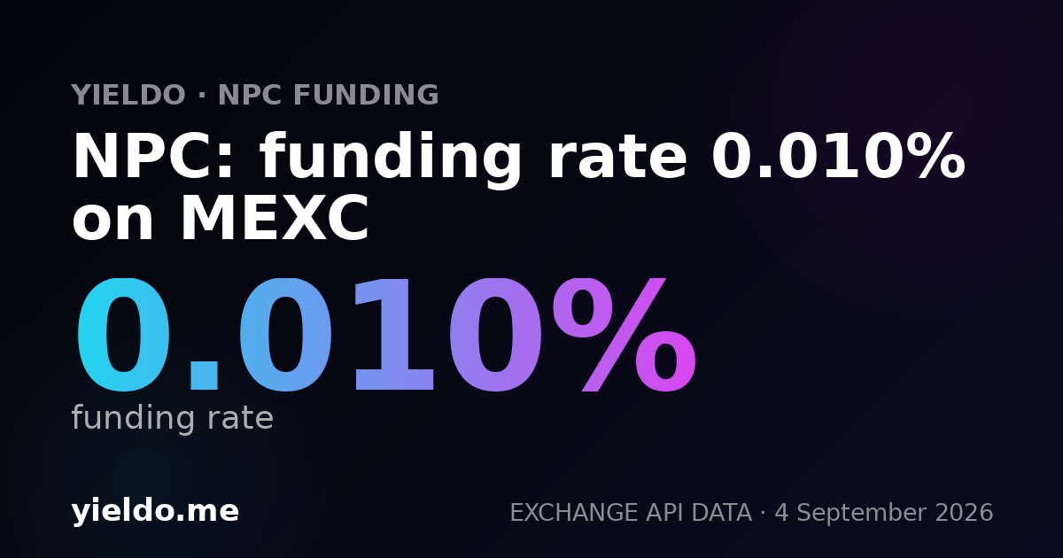 NPC: funding rate 0.020% on MEXC