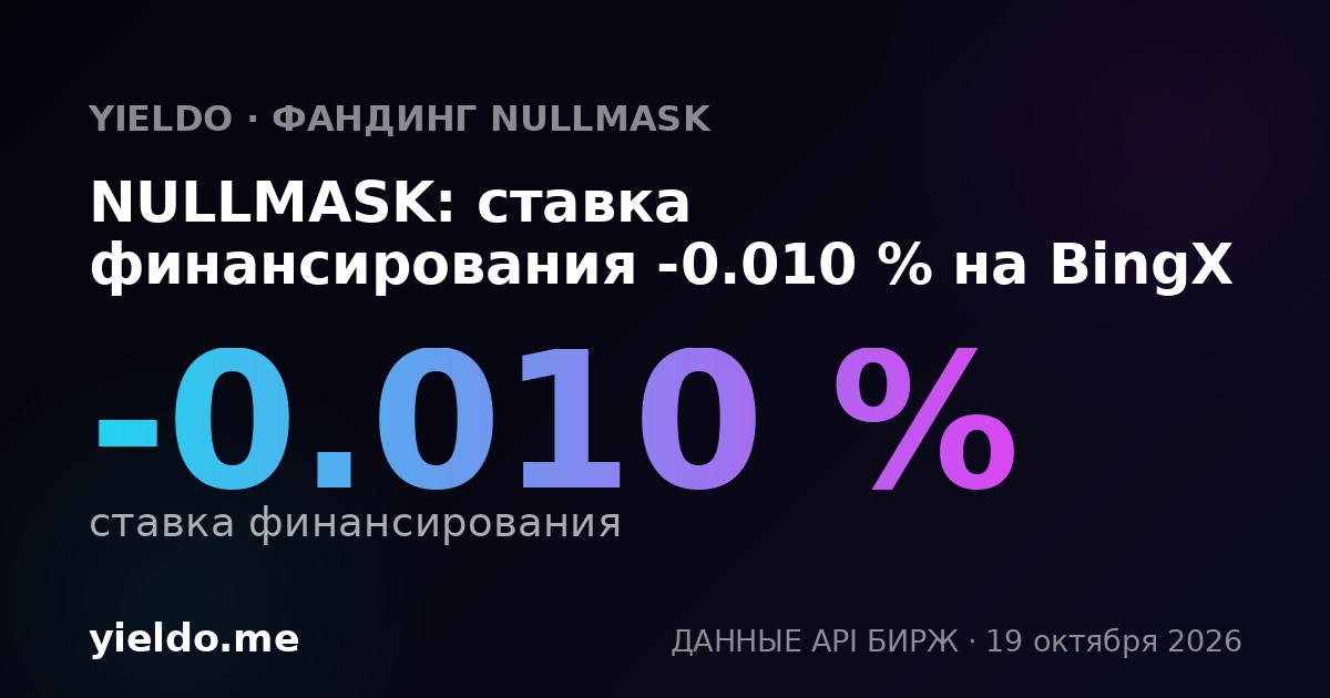 NULLMASK: ставка финансирования 0.014 % на Aster