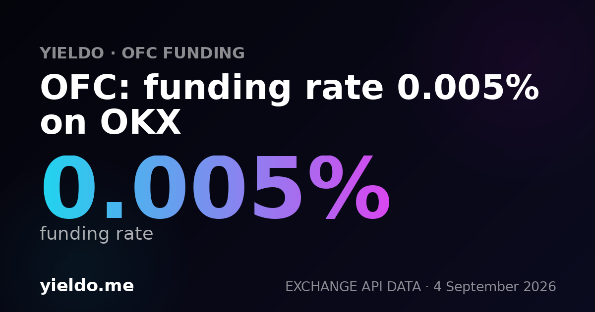 OFC: funding rate 0.005% on OKX