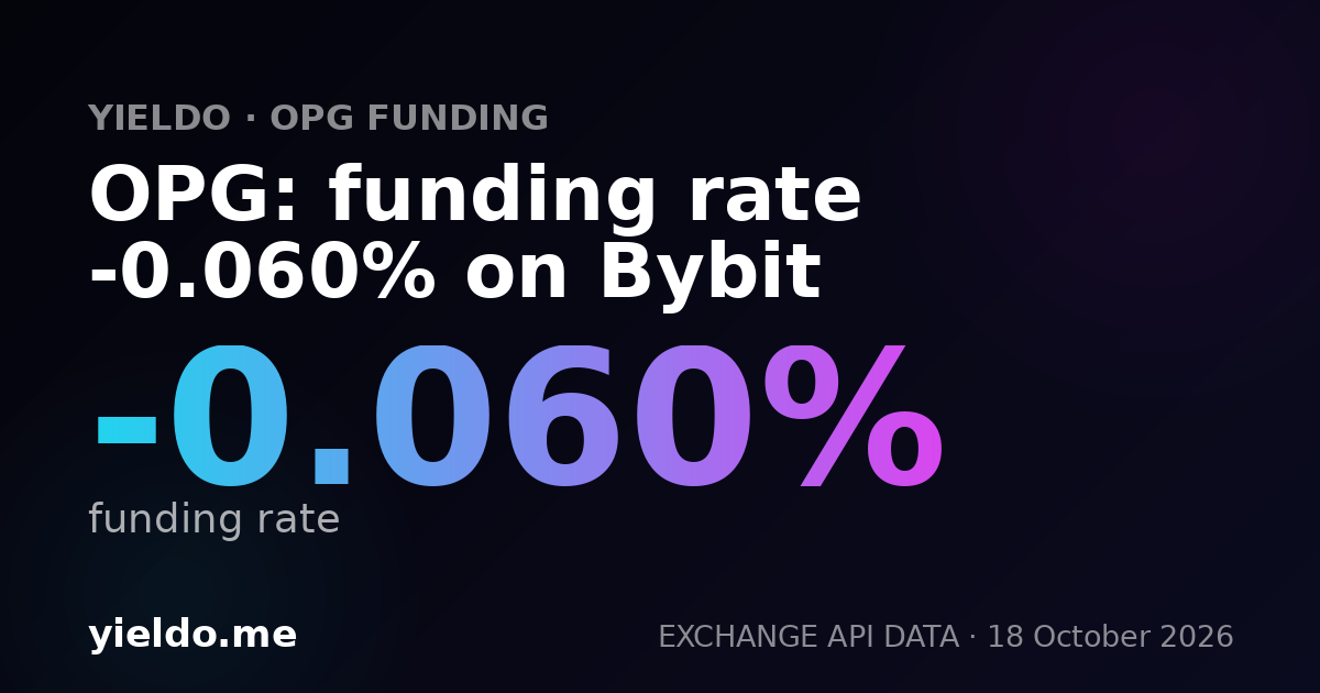 OPG: funding rate 0.005% on Binance