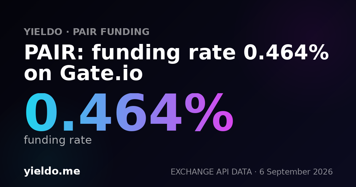 PAIR: funding rate 0.046% on Aster