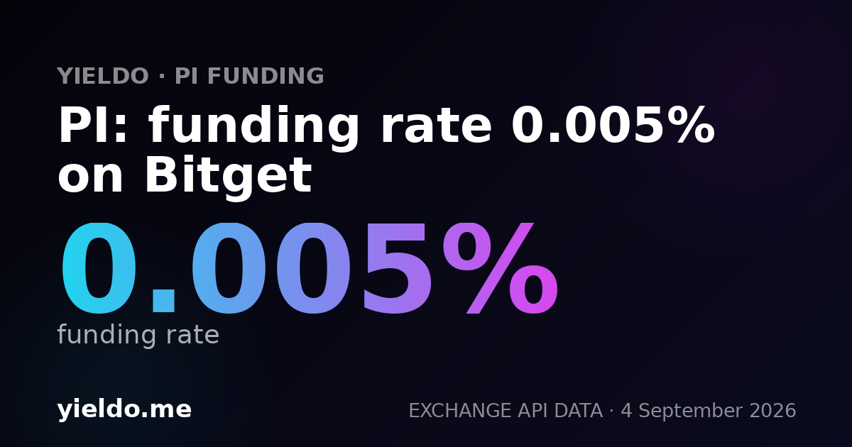 PI: funding rate 0.005% on Bitget