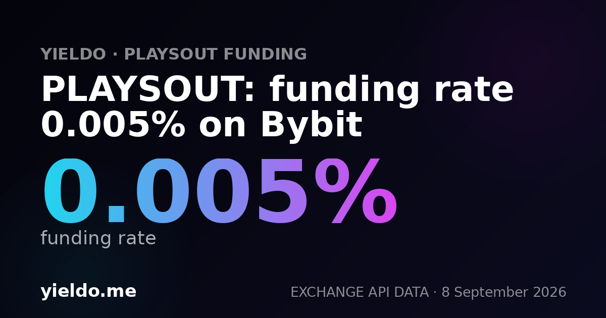 PLAYSOUT: funding rate 0.005% on Bybit