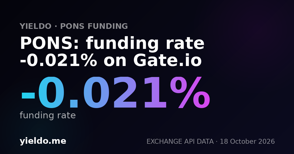 PONS: funding rate 0.006% on edgeX