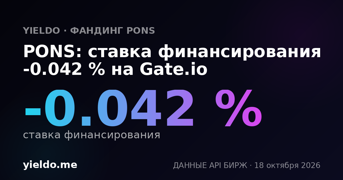 PONS: ставка финансирования 0.006 % на edgeX