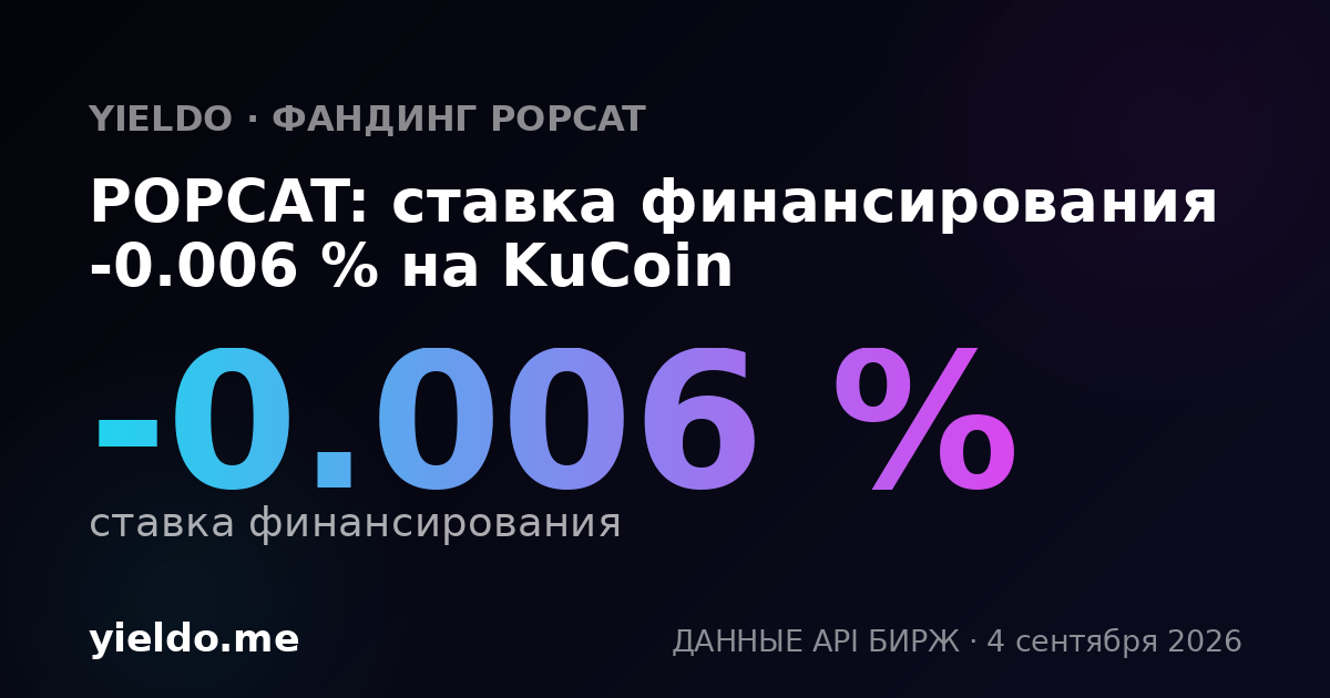 POPCAT: ставка финансирования 0.005 % на Binance