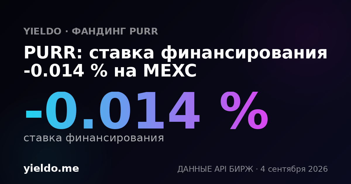 PURR: ставка финансирования -0.014 % на MEXC