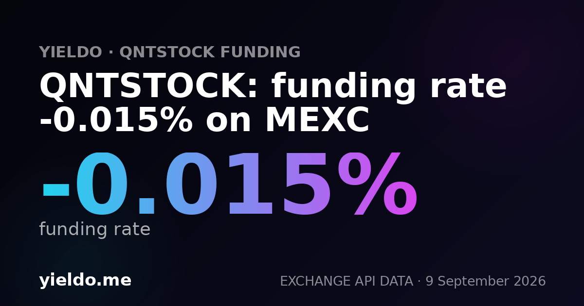 QNTSTOCK: funding rate 0.010% on MEXC