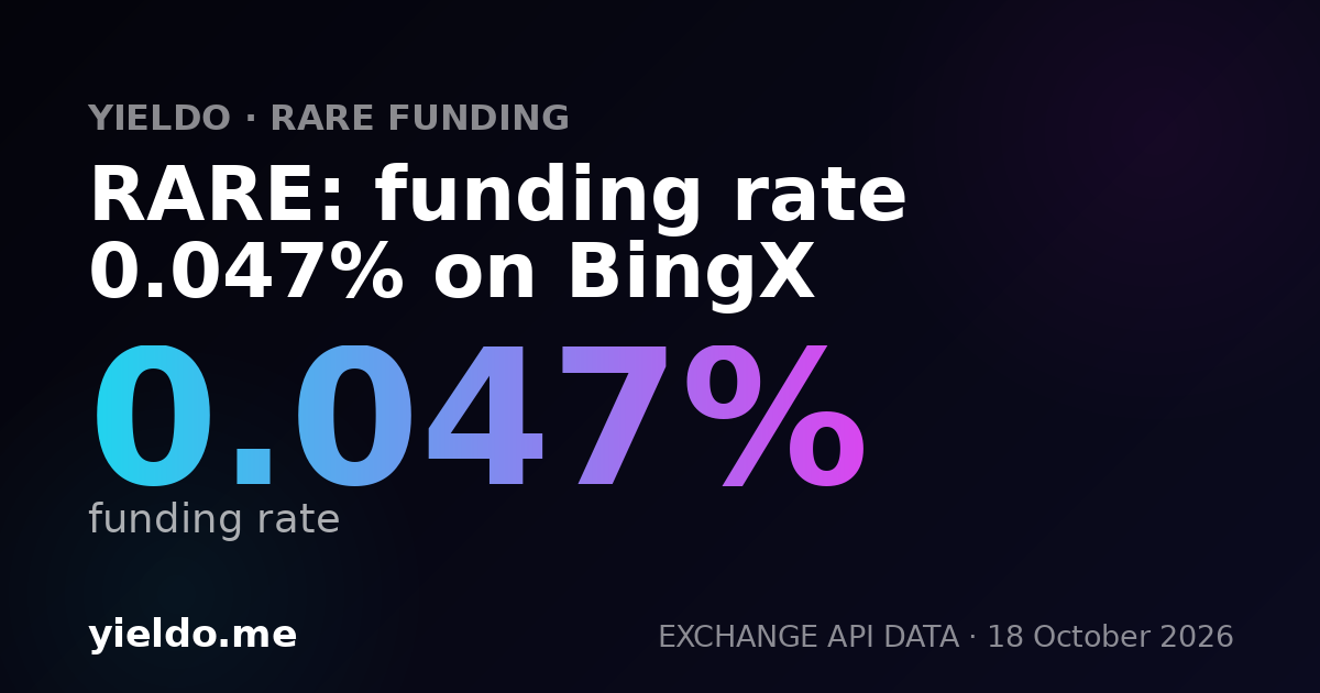 RARE: funding rate 0.005% on Binance