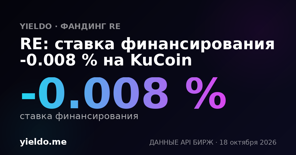 RE: ставка финансирования -0.012 % на KuCoin