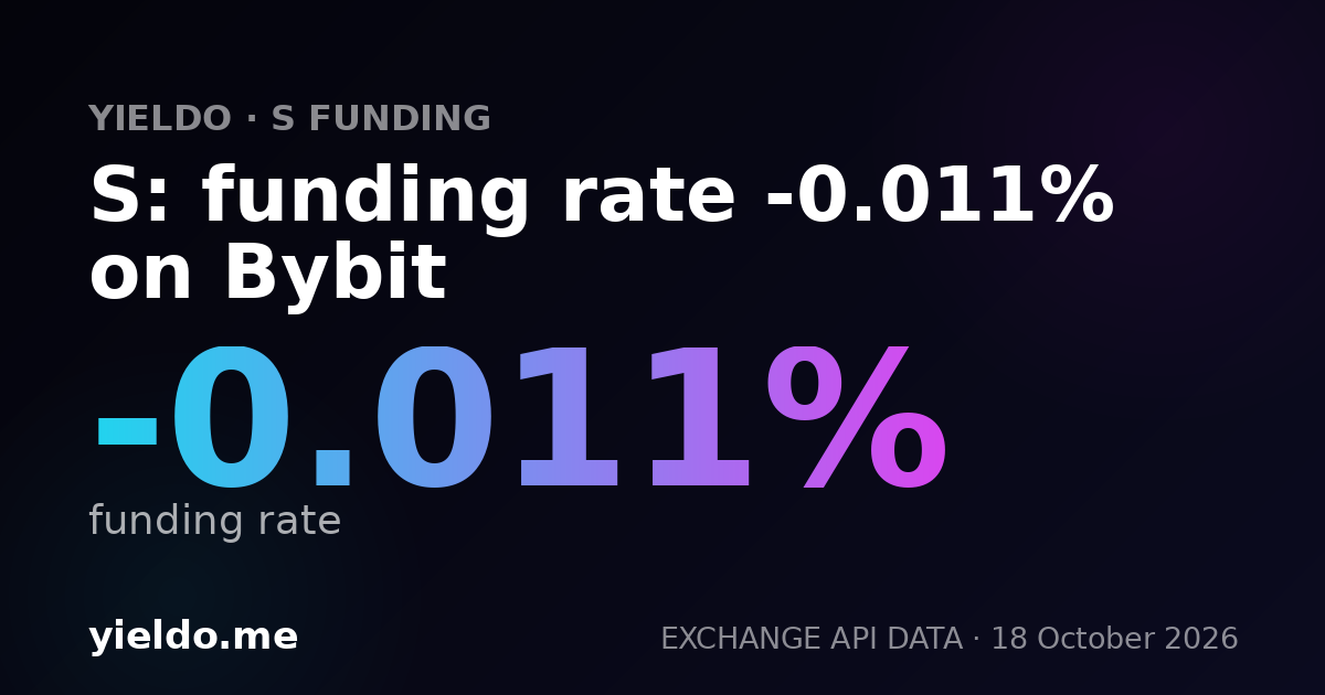 S: funding rate -0.032% on Bybit