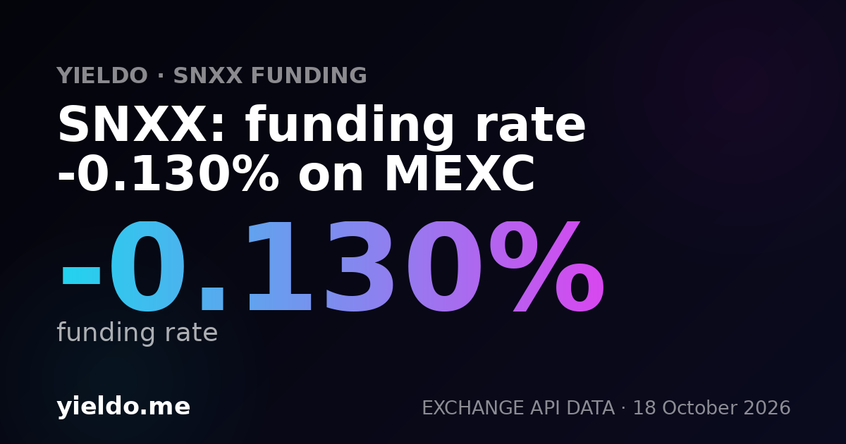 SNXX: funding rate -0.073% on MEXC