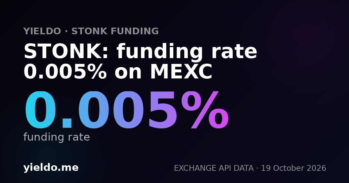STONK: funding rate 0.008% on Gate.io