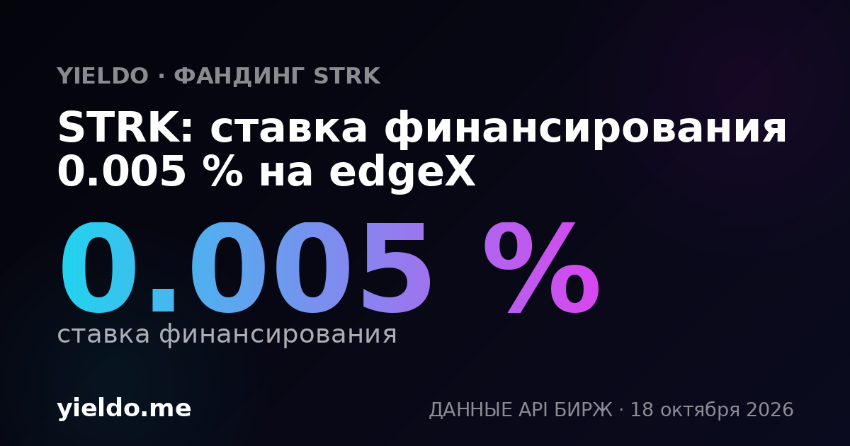 STRK: ставка финансирования 0.005 % на edgeX