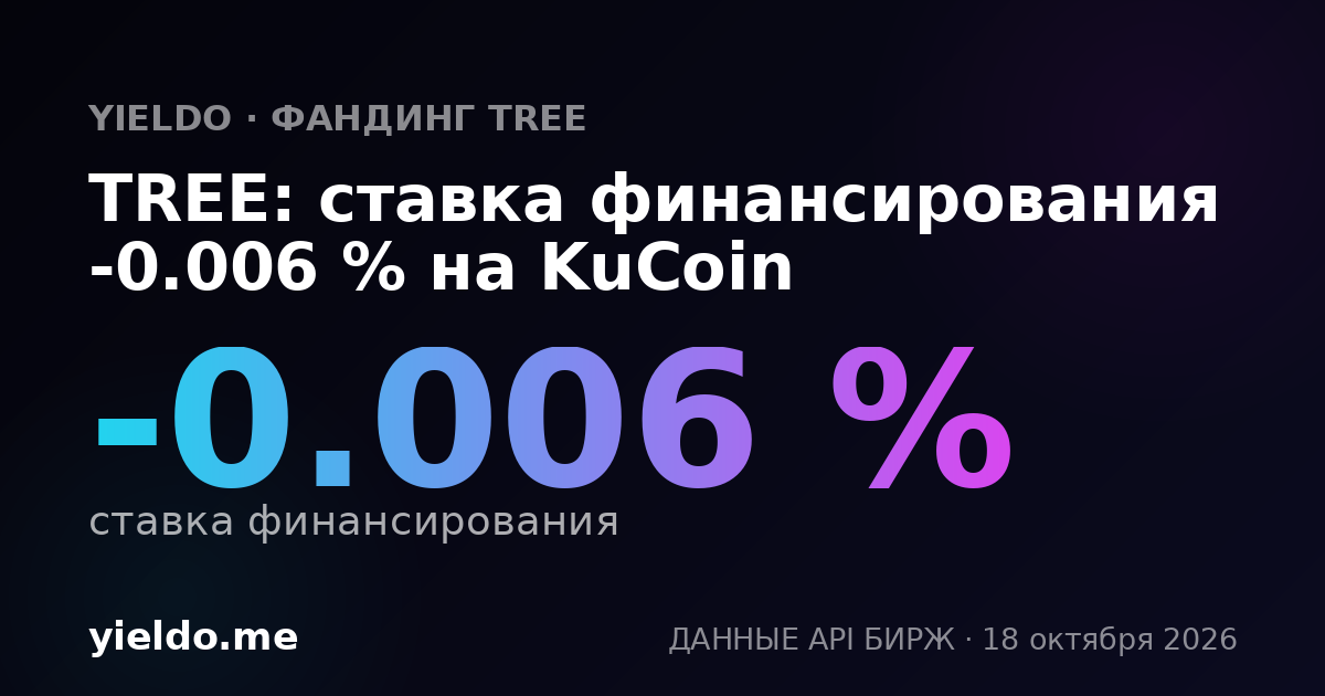 TREE: ставка финансирования 0.005 % на Bybit