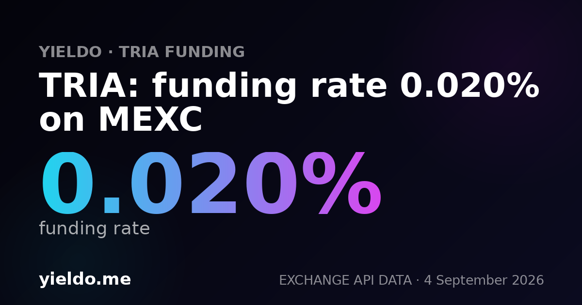 TRIA: funding rate 0.018% on MEXC