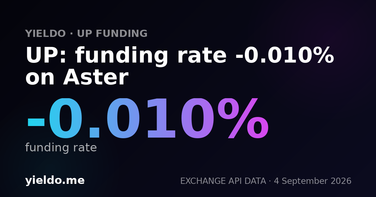 UP: funding rate 0.005% on OKX