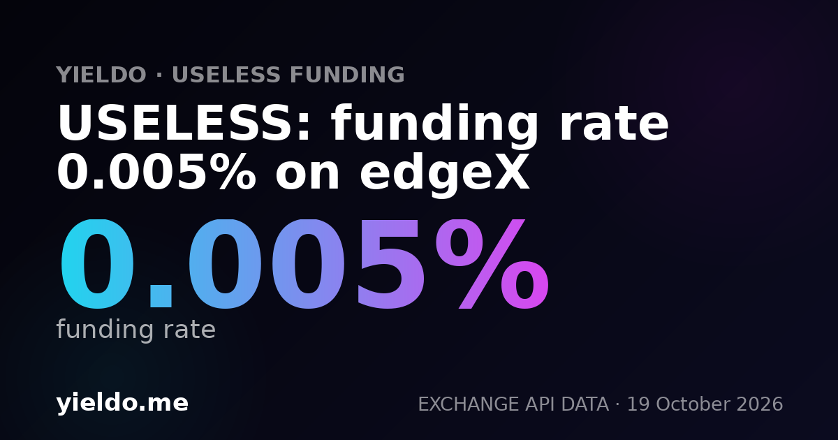 USELESS: funding rate 0.005% on edgeX