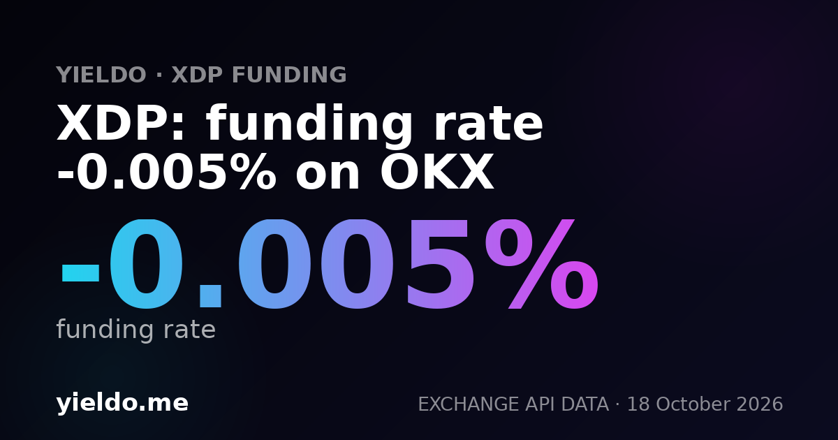 XDP: funding rate 0.005% on MEXC