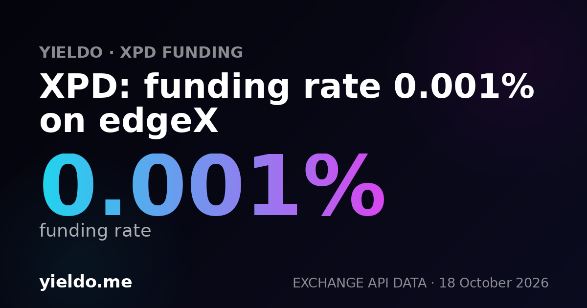 XPD: funding rate 0.001% on edgeX