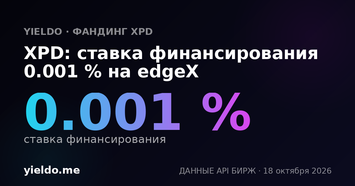 XPD: ставка финансирования 0.001 % на edgeX