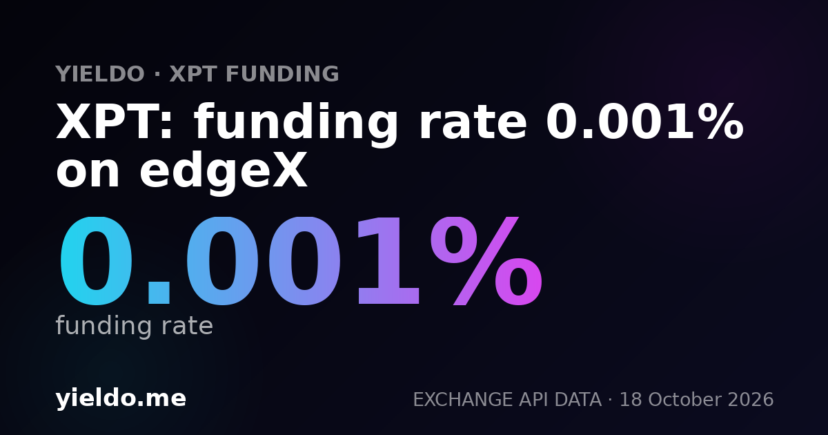 XPT: funding rate 0.001% on edgeX