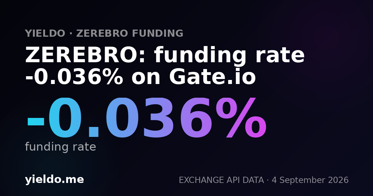 ZEREBRO: funding rate 0.005% on Binance