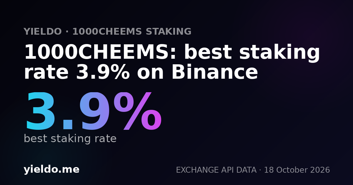 1000CHEEMS: best staking rate 3.9% on Binance