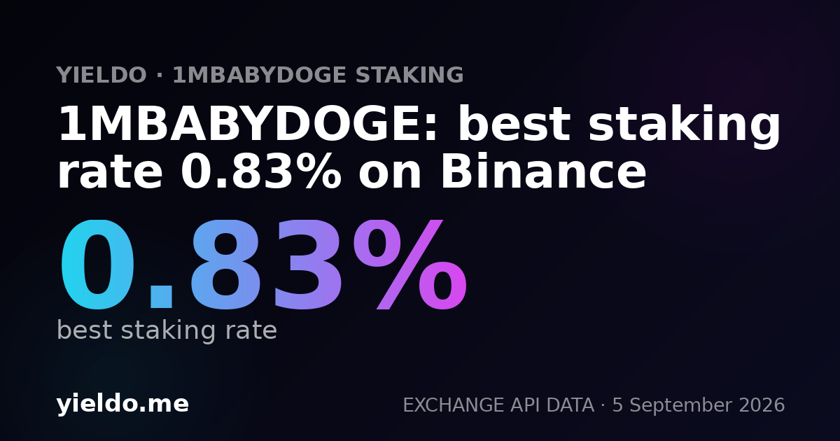 1MBABYDOGE: best staking rate 0.83% on Binance